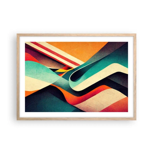 Plakat w ramie jasny dąb - Kompozycja intensywna - 70x50 cm