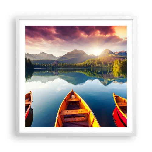 Plakat w białej ramie - Nic przeciw naturze - 60x60 cm