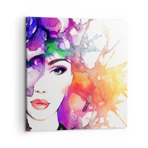 Obraz na płótnie - Z głową w chmurach - 60x60 cm