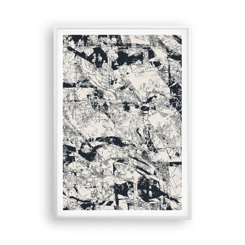 Plakat w białej ramie - Przenikanie przeciwieństw - 70x100 cm