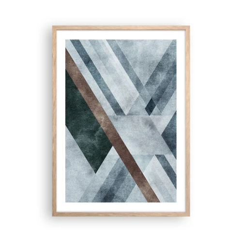 Plakat w ramie jasny dąb - Wyszukana elegancja geometrii - 50x70 cm