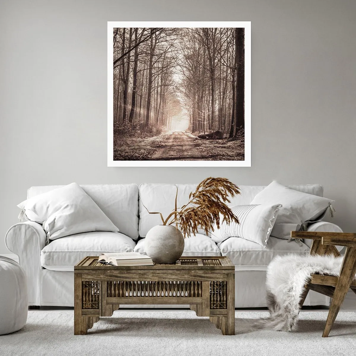 Plakat - Leśna katedra - 40x40 cm