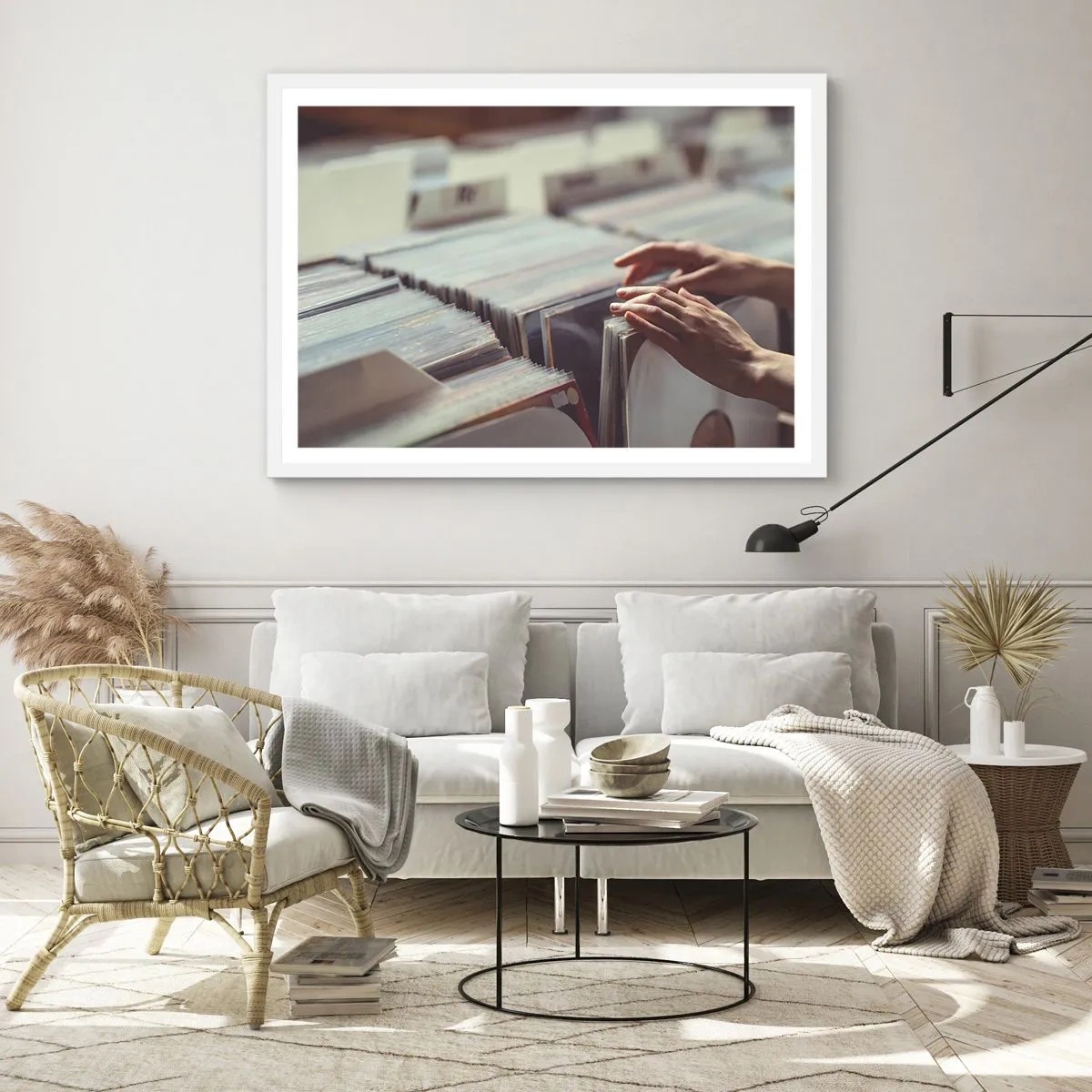 Plakat w białej ramie - W poszukiwaniu wzruszeń - 50x40 cm