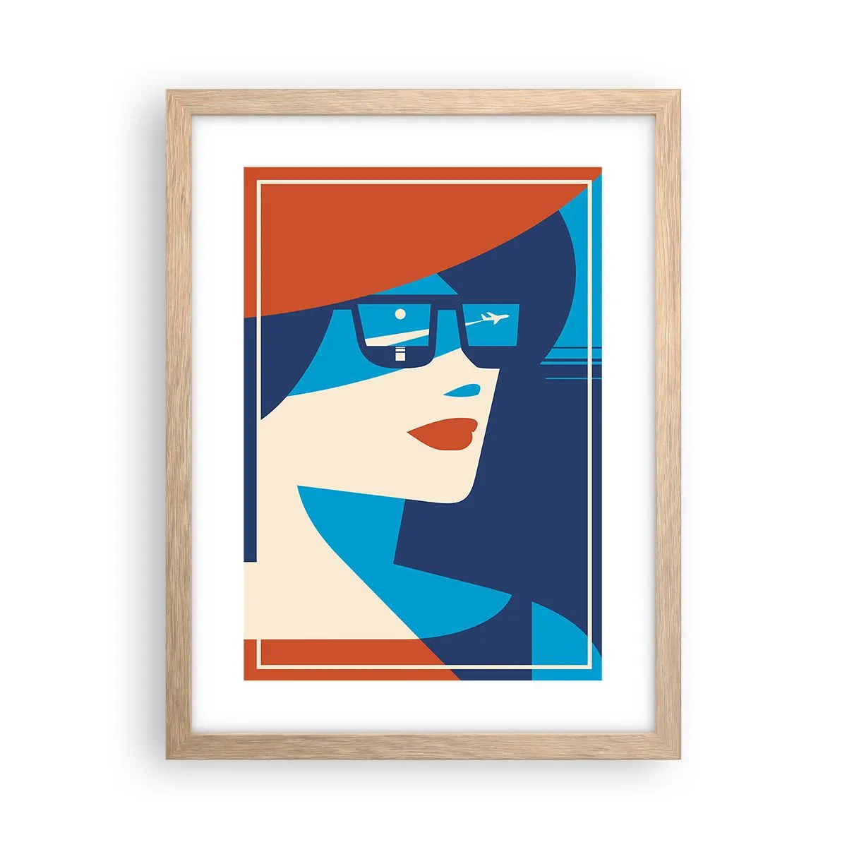 Plakat w ramie jasny dąb - Wakacyjna podróż - 30x40 cm