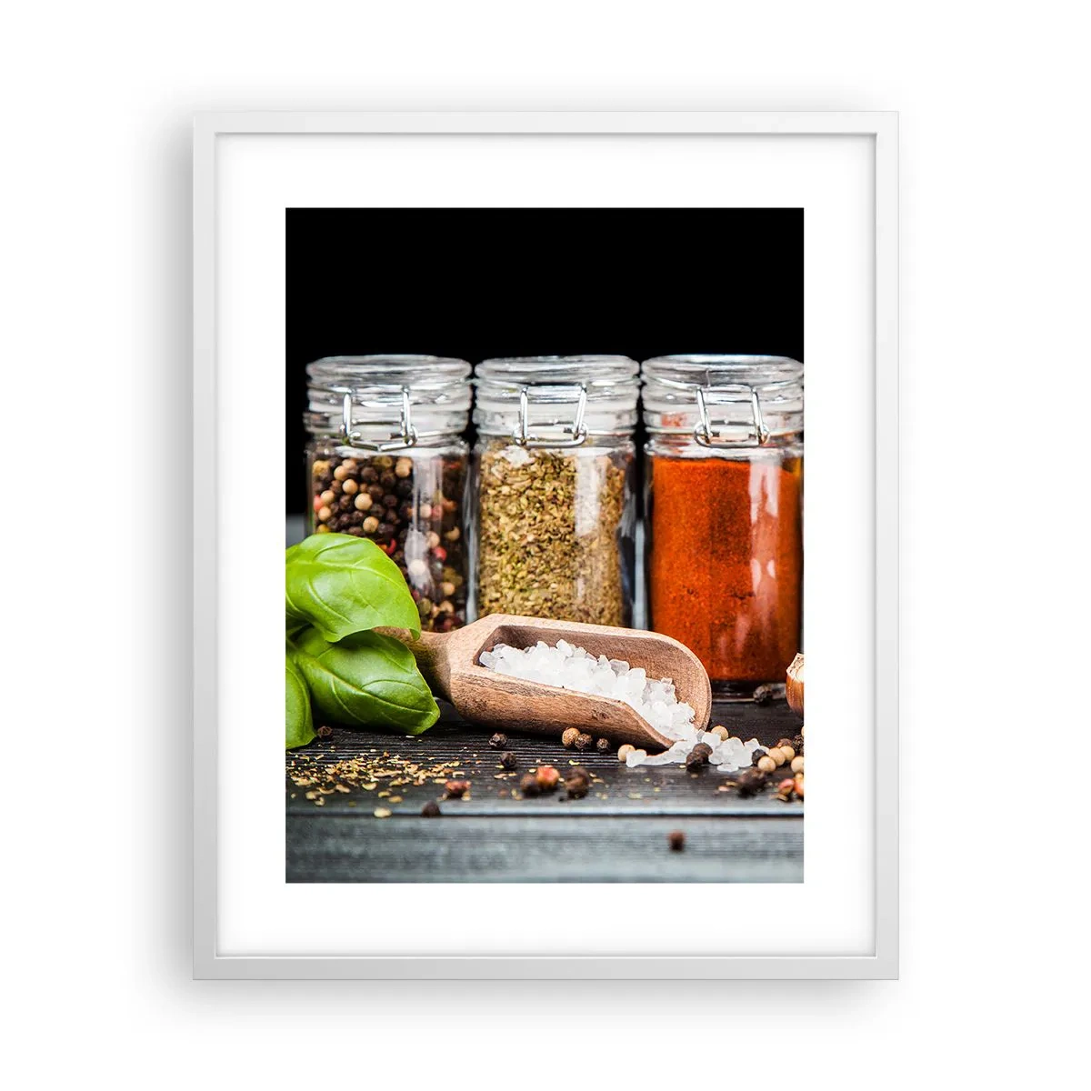 Plakat w białej ramie - Żeby życie miało smak - 40x50 cm