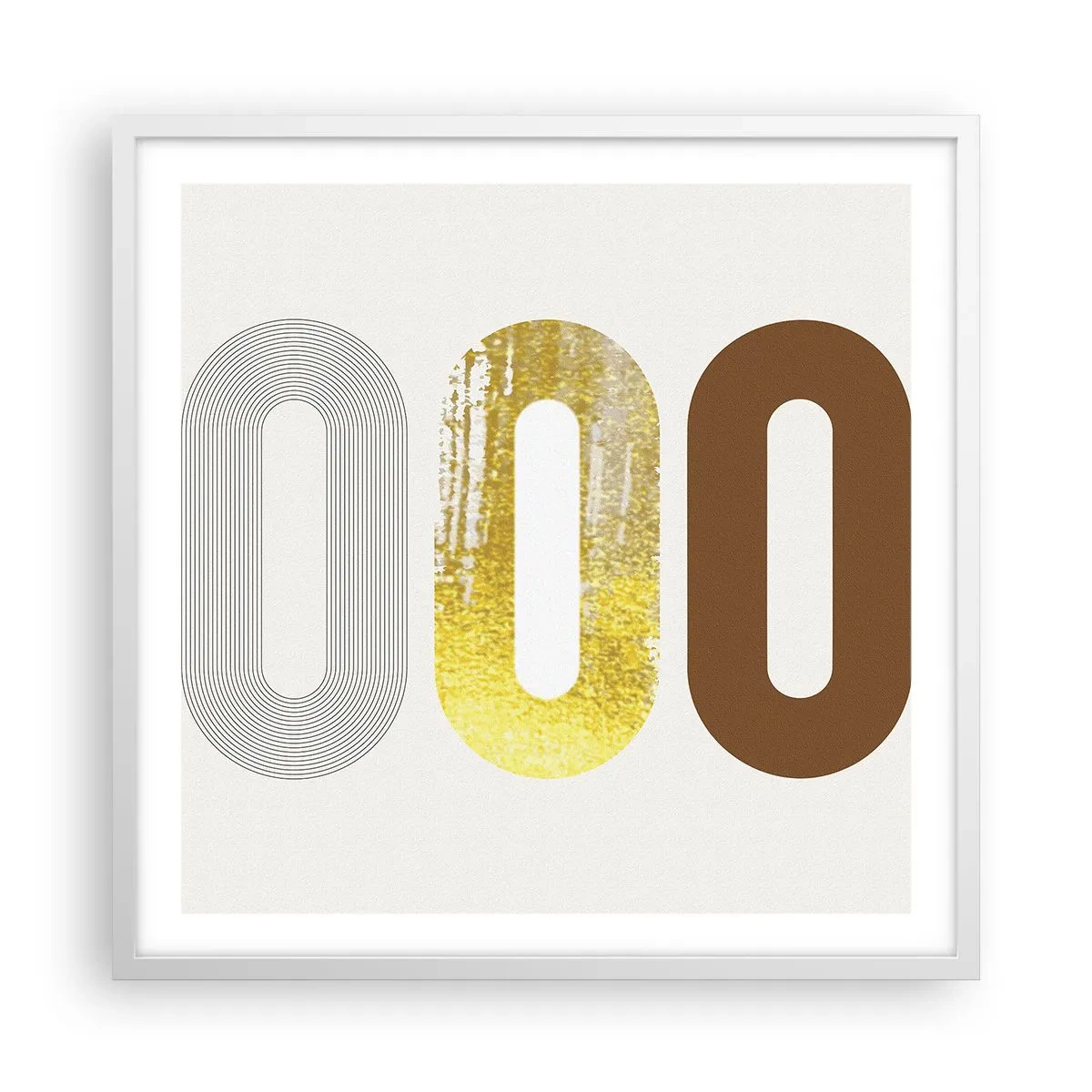 Plakat w białej ramie - Ooo! - 60x60 cm