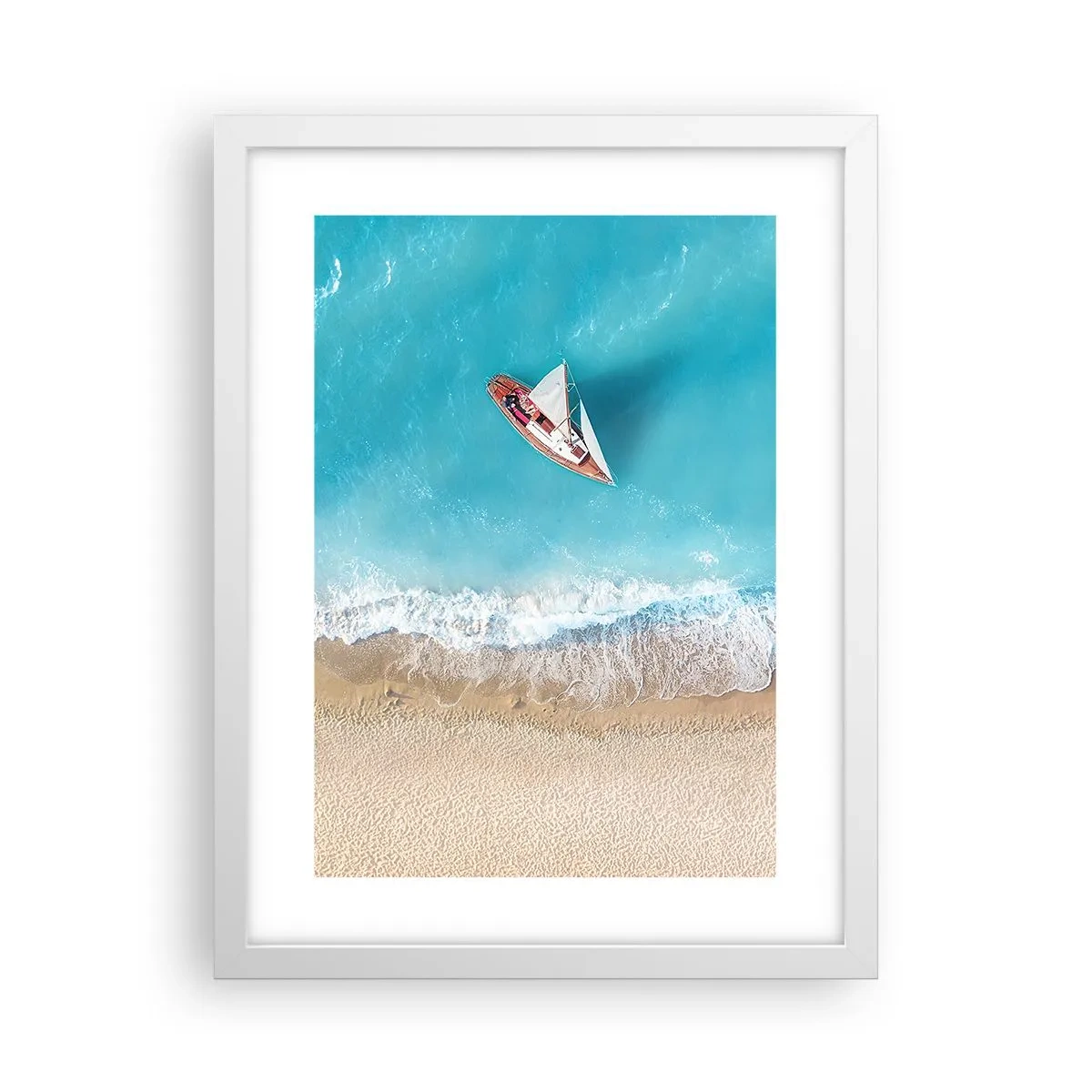 Plakat w białej ramie - Na granicy błękitu i złota - 30x40 cm
