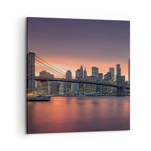 Obraz na płótnie - Zatopione w  liliowej ciszy - 60x60 cm