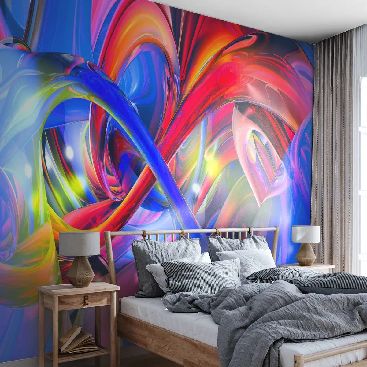 Fototapeta Premium Sand - Taniec barw - Abstrakcja, 3D, Grafika - 400x280 cm