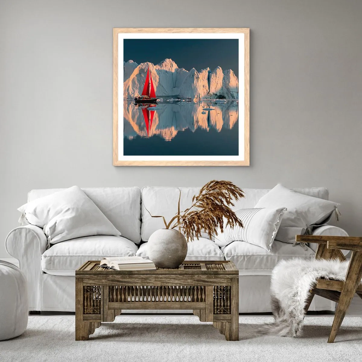 Plakat w ramie jasny dąb - Na krańcu świata - 60x60 cm
