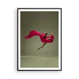 Plakat w czarnej ramie - Tańczący płomień - 70x100 cm