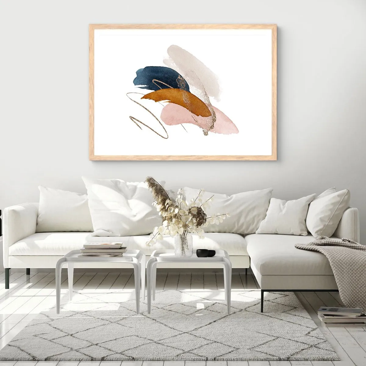 Plakat w ramie jasny dąb - Kompozycja uskrzydlona - 50x40 cm