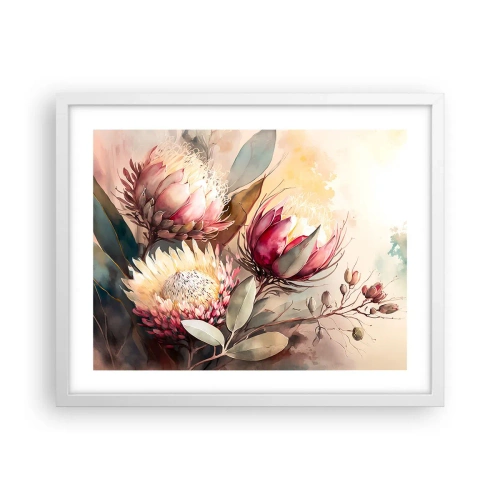 Plakat w białej ramie - Z profilu i en face - 50x40 cm