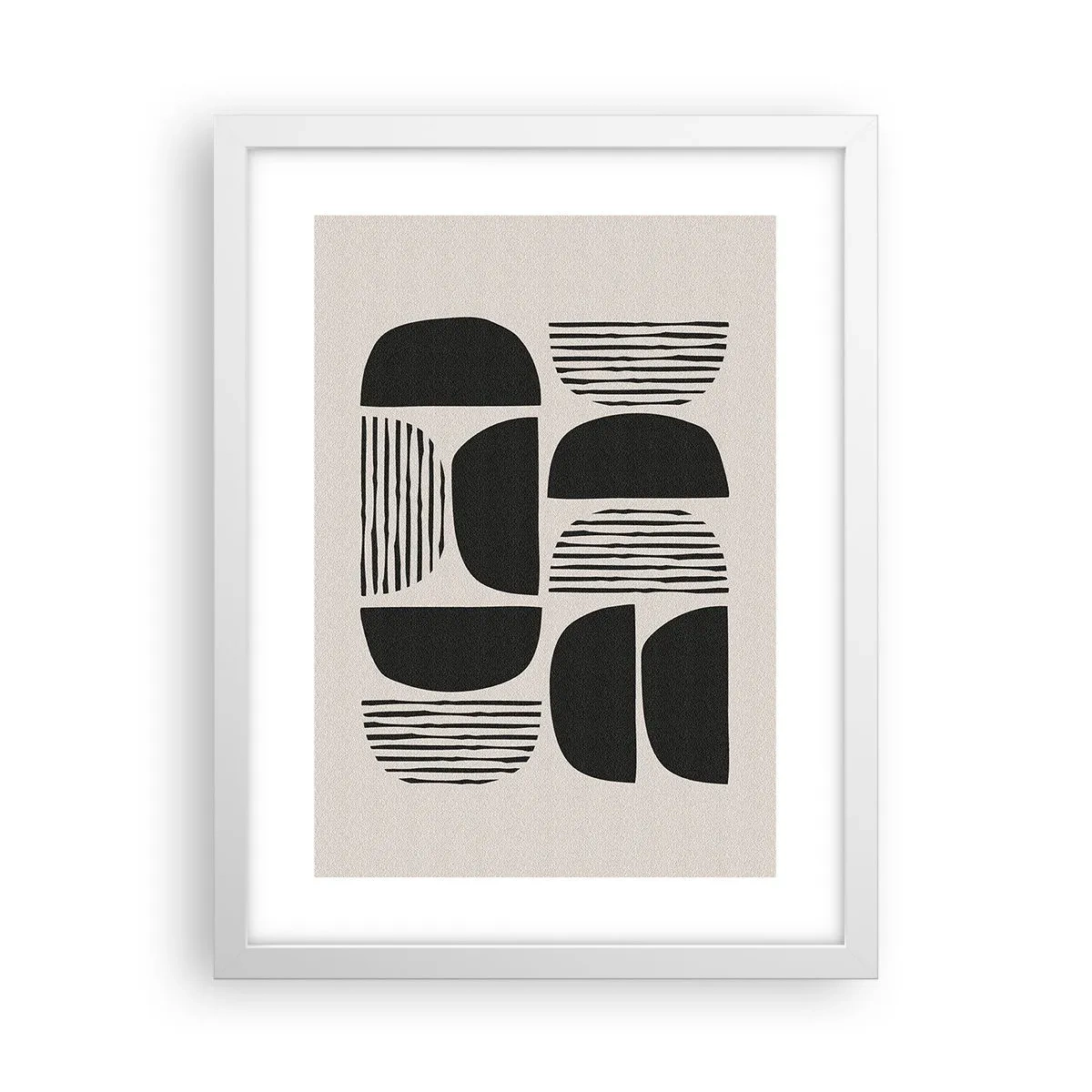 Plakat w białej ramie - Połowiczne układy - 30x40 cm