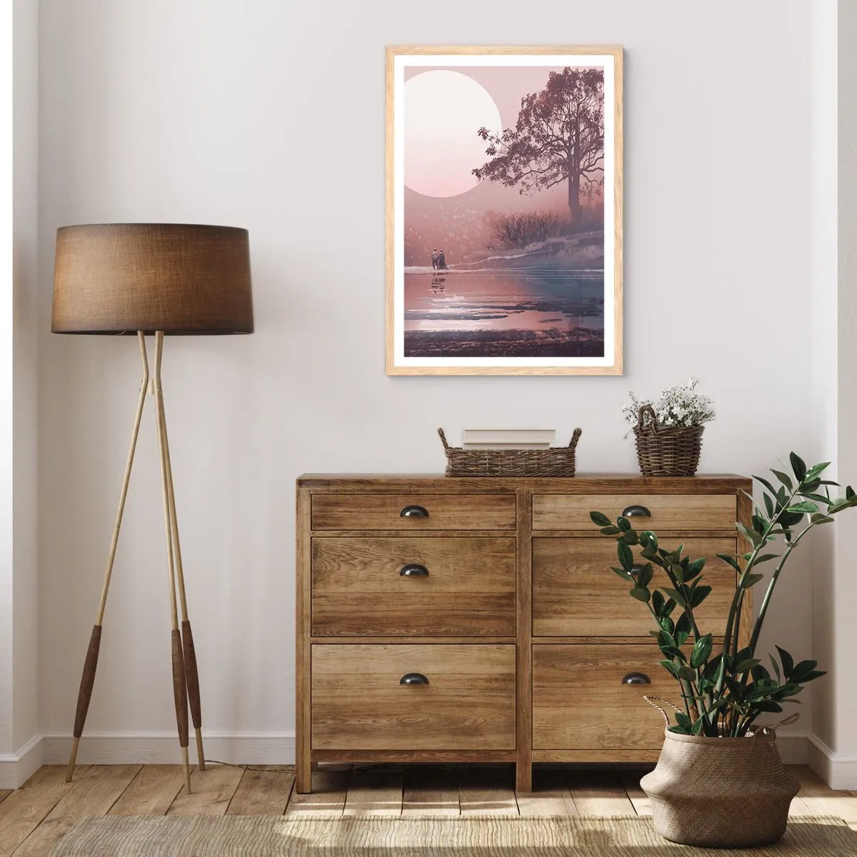 Plakat w ramie jasny dąb - Nocne dziwy - 61x91 cm