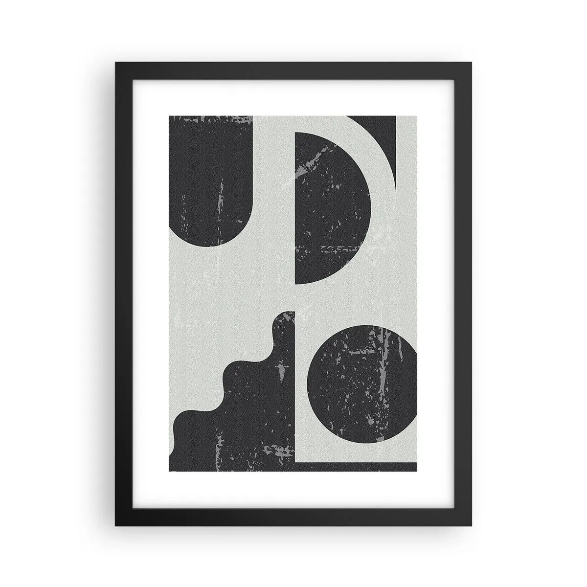 Plakat w czarnej ramie - Kompozycja ponad i pod - 30x40 cm