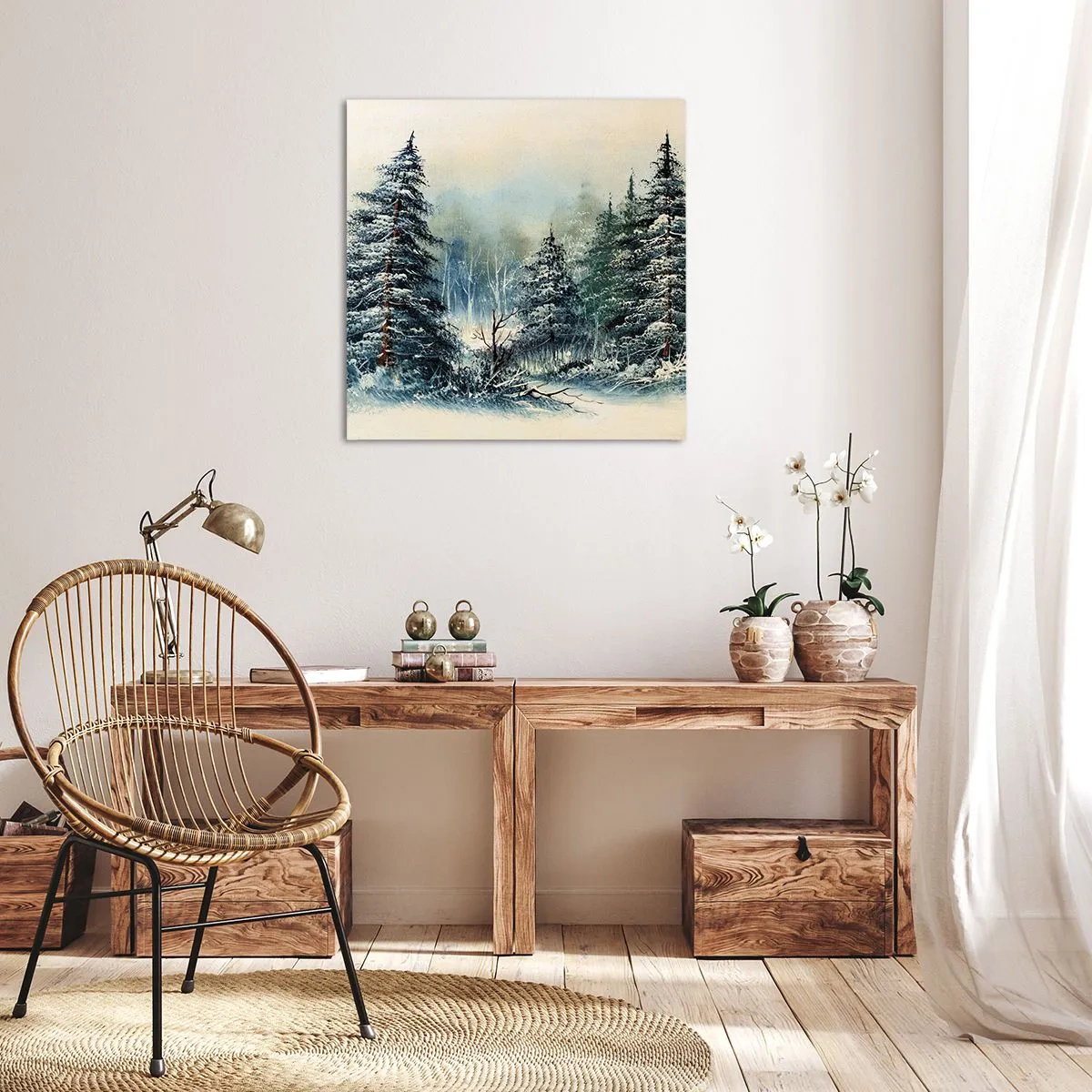 Obraz na płótnie - Gotowe do Świąt - 40x40 cm