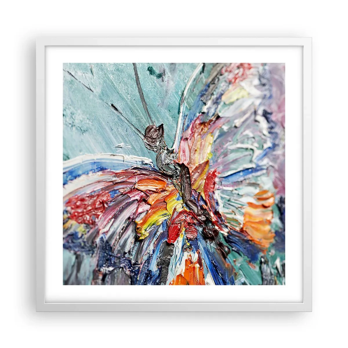 Plakat w białej ramie - Pomalowany przez naturę - 50x50 cm