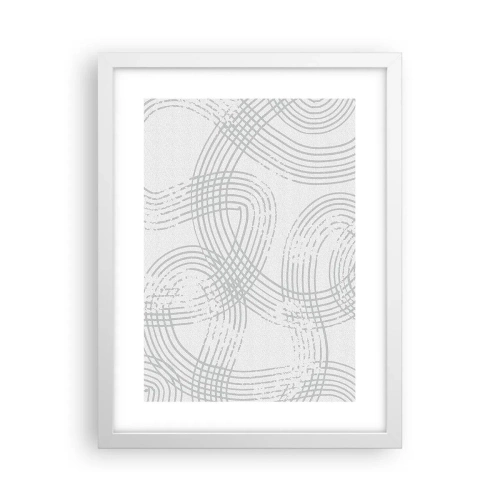 Plakat w białej ramie - Nie ma prostej drogi - 30x40 cm