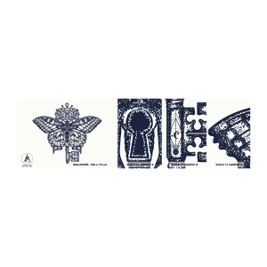 Fototapeta Próbka Samoprzylepna Deluxe Sticker - Wszystkie tajemnice serca - Abstrakcja, Motyl, Klucz - 100x30 cm