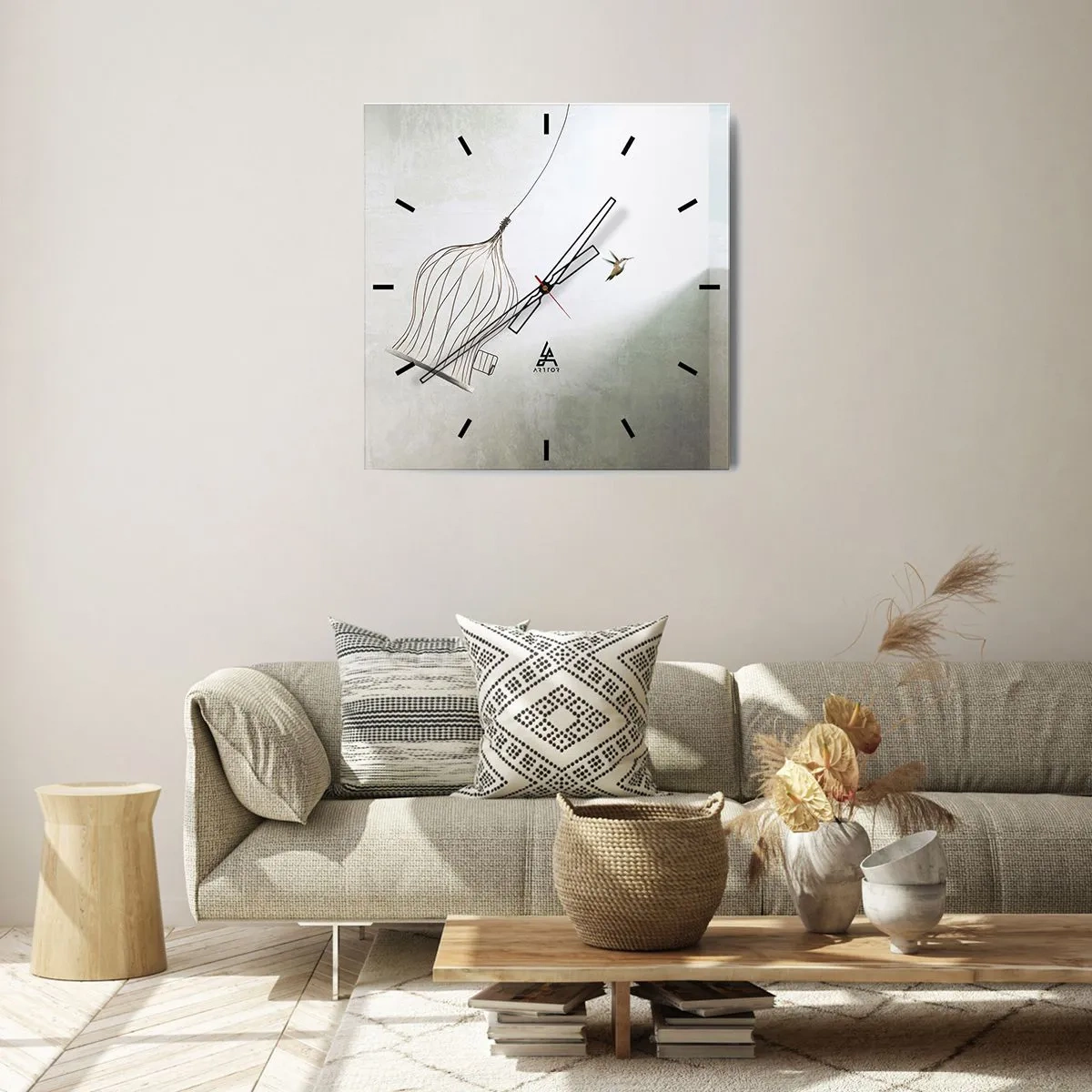 Zegar ścienny - W swoim żywiole - 40x40 cm