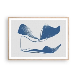 Plakat w ramie jasny dąb - Abstrakcja uskrzydlona - 100x70 cm