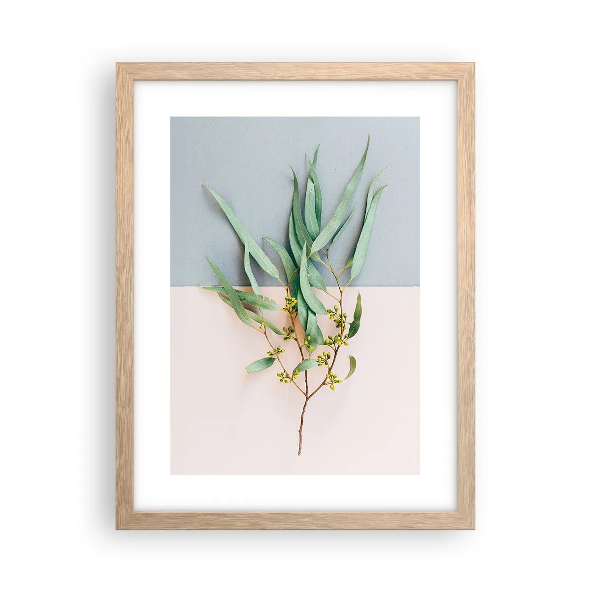 Plakat w ramie jasny dąb - Pastelowa subtelność - 30x40 cm