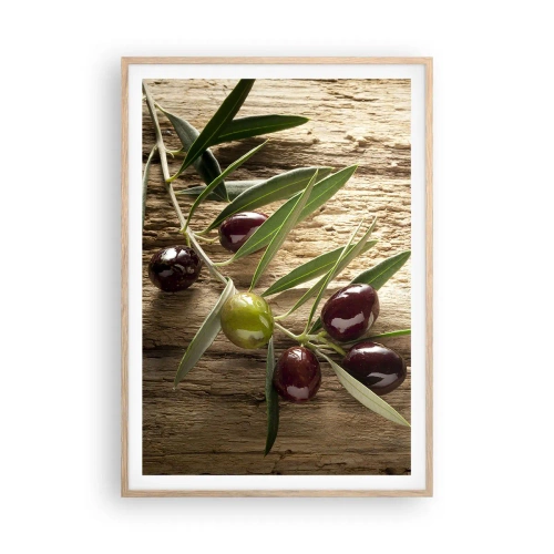 Plakat w ramie jasny dąb - Prosto od natury - 70x100 cm