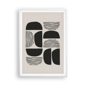 Plakat w białej ramie - Połowiczne układy - 70x100 cm