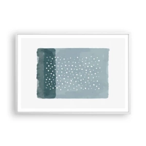 Plakat w białej ramie - Wyrosłe na błękicie - 100x70 cm
