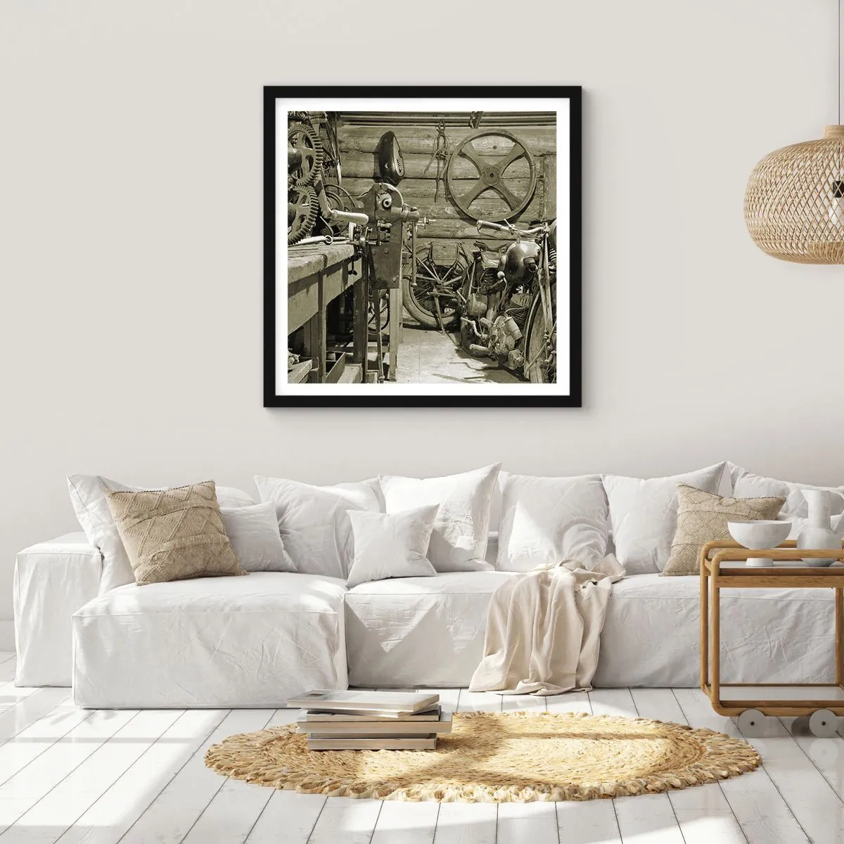 Plakat w czarnej ramie - W szopie wuja Władka - 60x60 cm