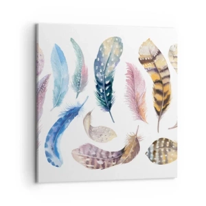 Obraz na płótnie - Lekkie, pstrokate i wielobarwne - 60x60 cm