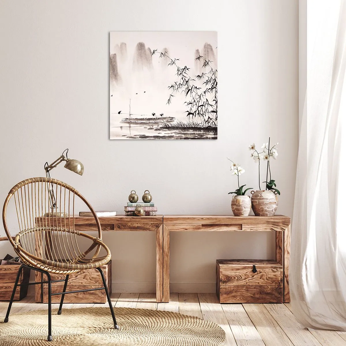 Obraz na płótnie - Cisza ryżowych pól - 60x60 cm