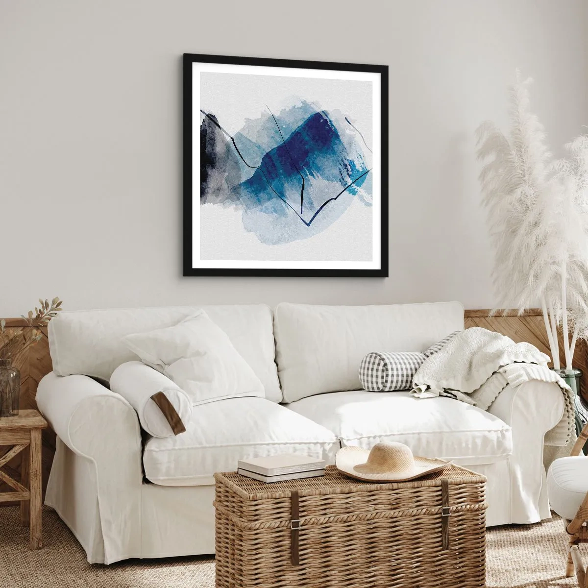 Plakat w czarnej ramie - Lodowa góra - 60x60 cm