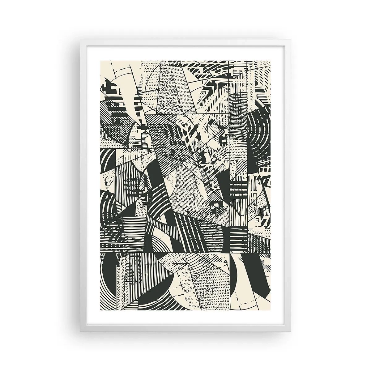 Plakat w białej ramie - Dynamika współczesności - 50x70 cm