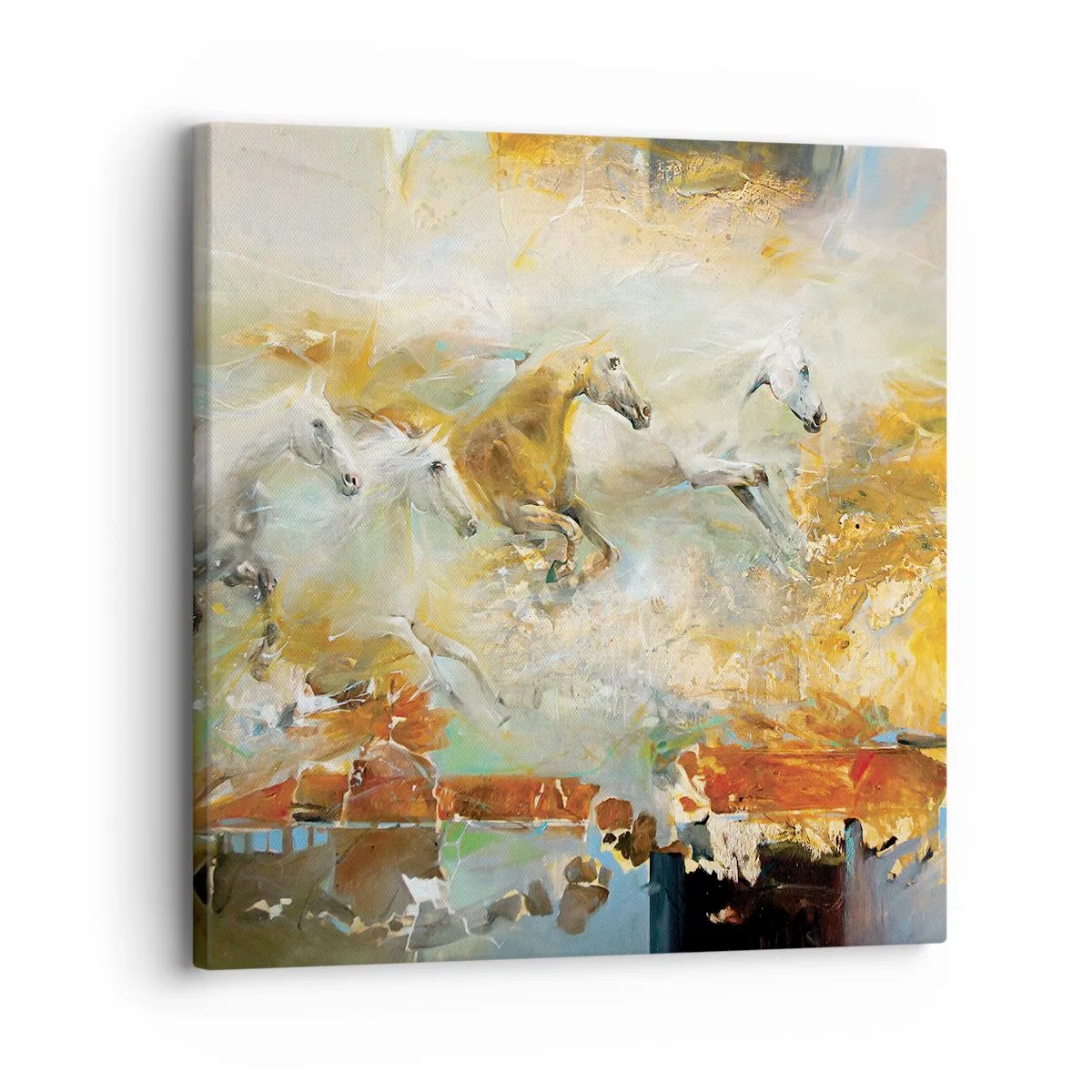 Obraz na płótnie - Galopem przez światło - 30x30 cm