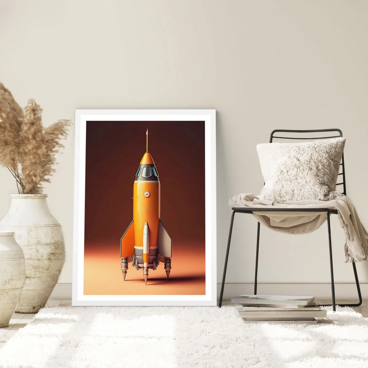 Plakat w białej ramie - Zaczyna się od marzenia - 70x100 cm