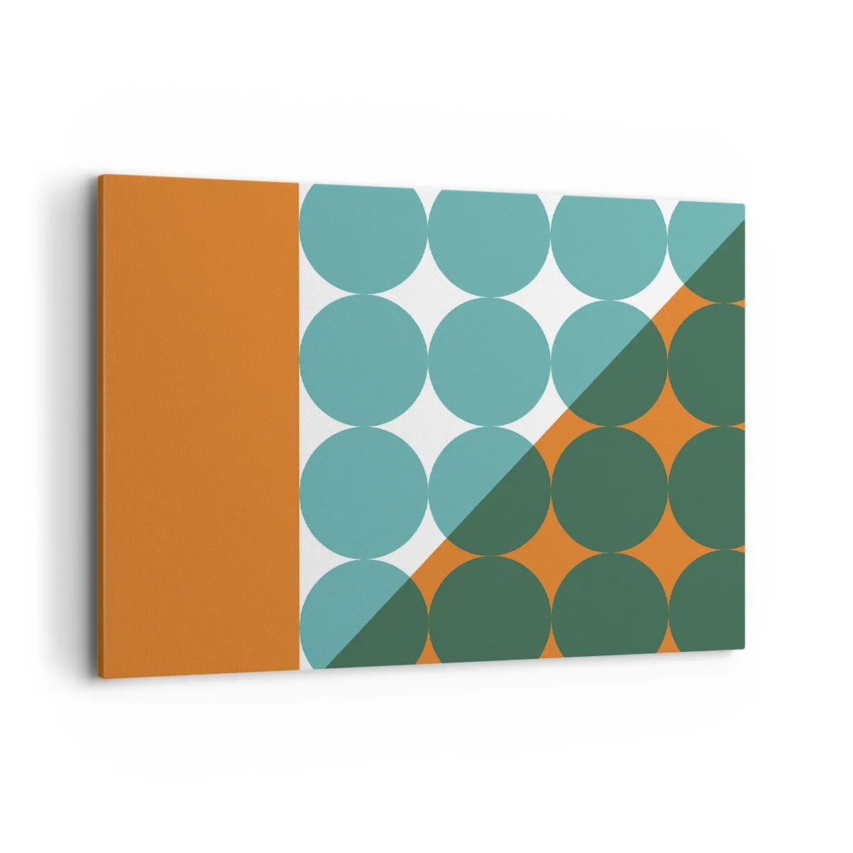 Obraz na płótnie - Geometryczne wzory w kontrastowych kolorach - 100x70cm - W górę i na skos - Nowoczesna dekoracja ścienna do salonu, kuchni i sypialni ARTTOR