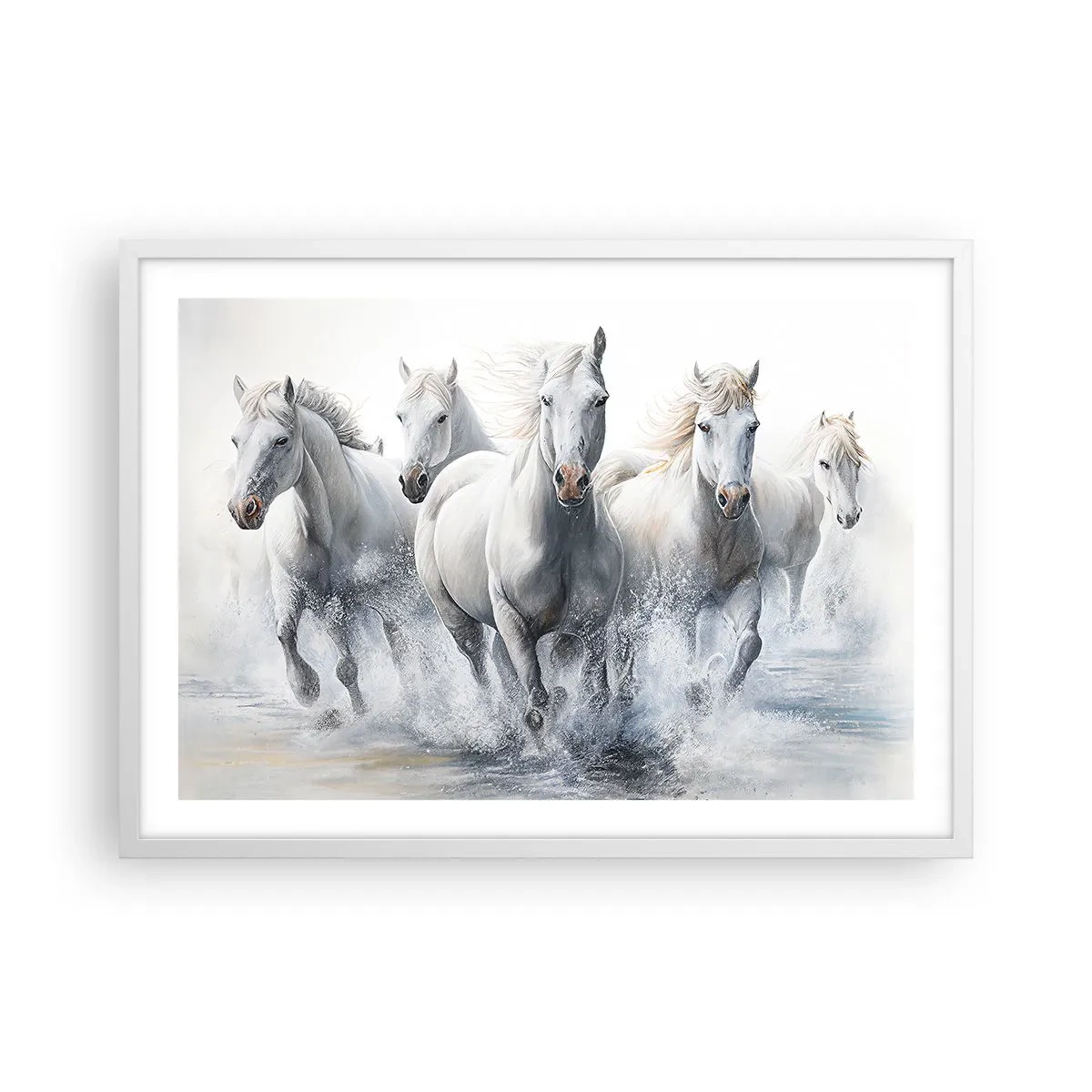 Plakat w białej ramie - Biała magia - 70x50 cm