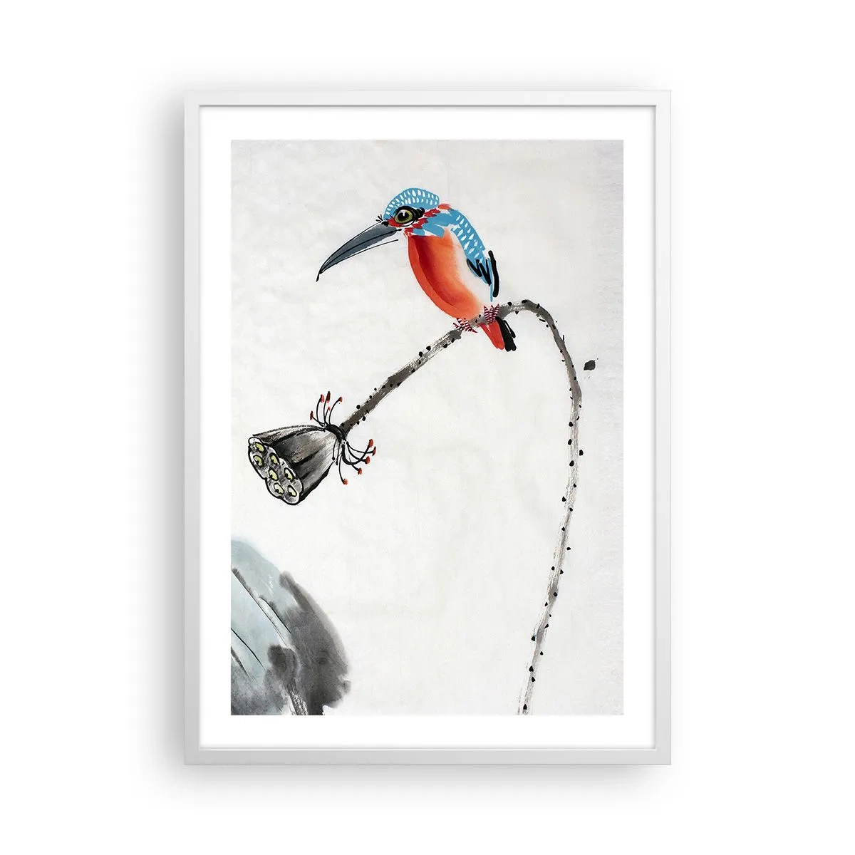 Plakat w białej ramie - Życie łąki - 50x70 cm