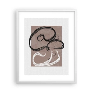 Plakat w białej ramie - Kompozycja – poszukiwanie pełni - 40x50 cm