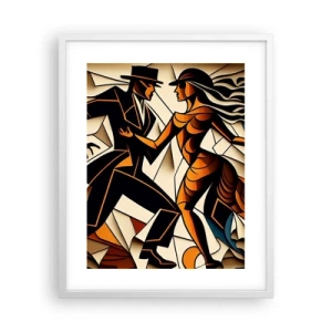 Plakat w białej ramie - Taniec pasji i namiętności - 40x50 cm