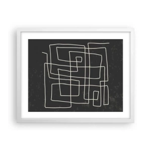 Plakat w białej ramie - Nie taki prosty - 50x40 cm