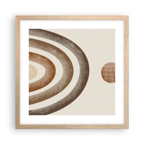 Plakat w ramie jasny dąb - W odległej galaktyce - 40x40 cm