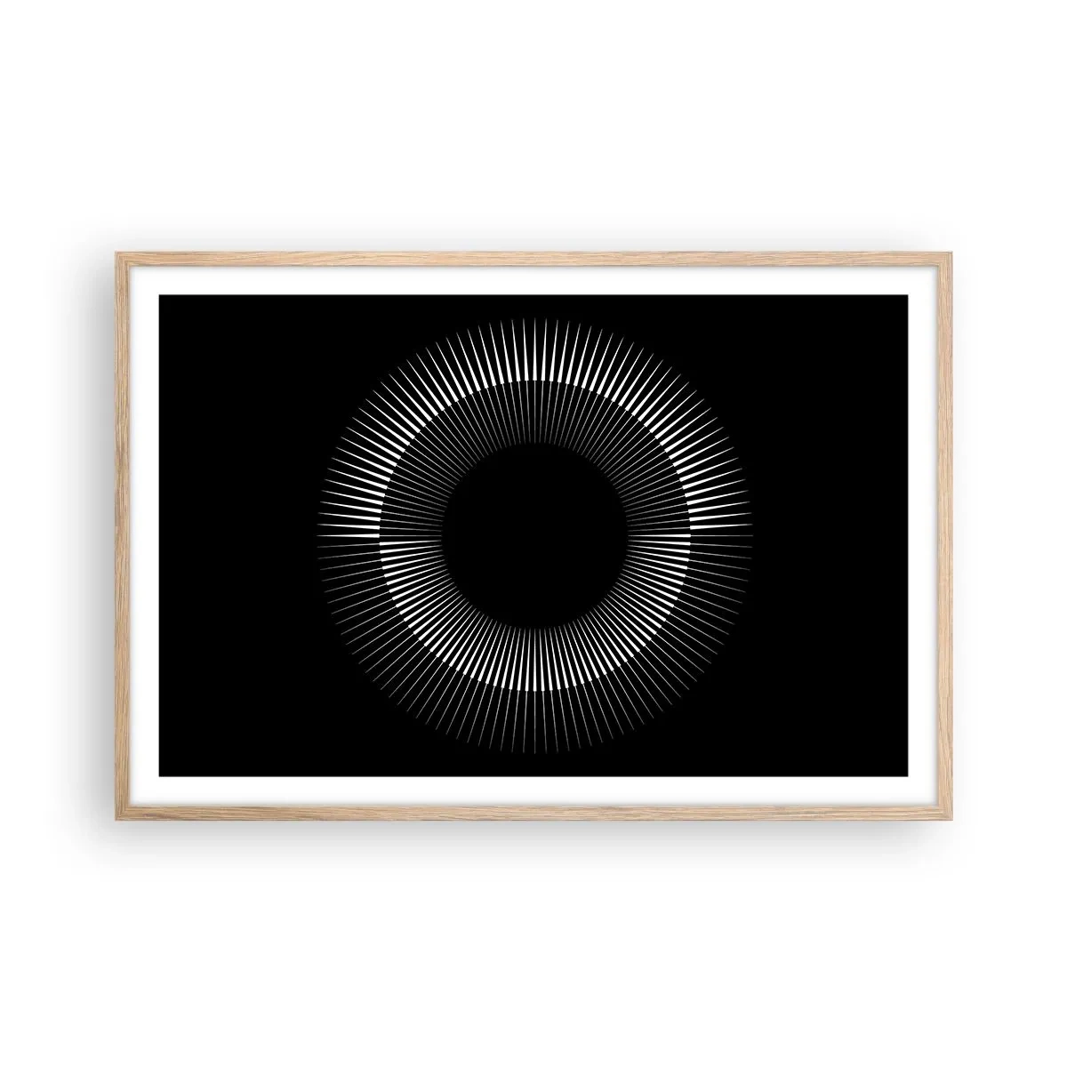 Plakat w ramie jasny dąb - Czarne Słońce - 91x61 cm