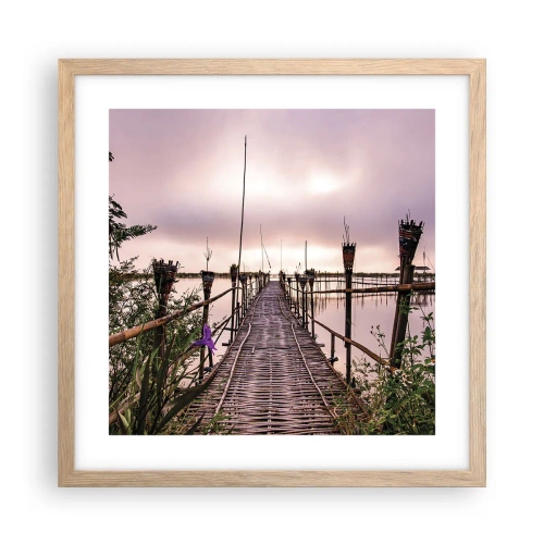 Plakat w ramie jasny dąb - Spokój i cisza Azji - 40x40 cm