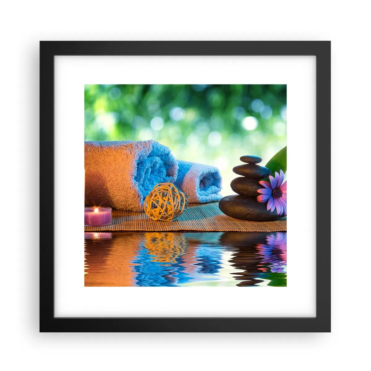 Plakat w czarnej ramie - Czas dla ciała - 30x30 cm
