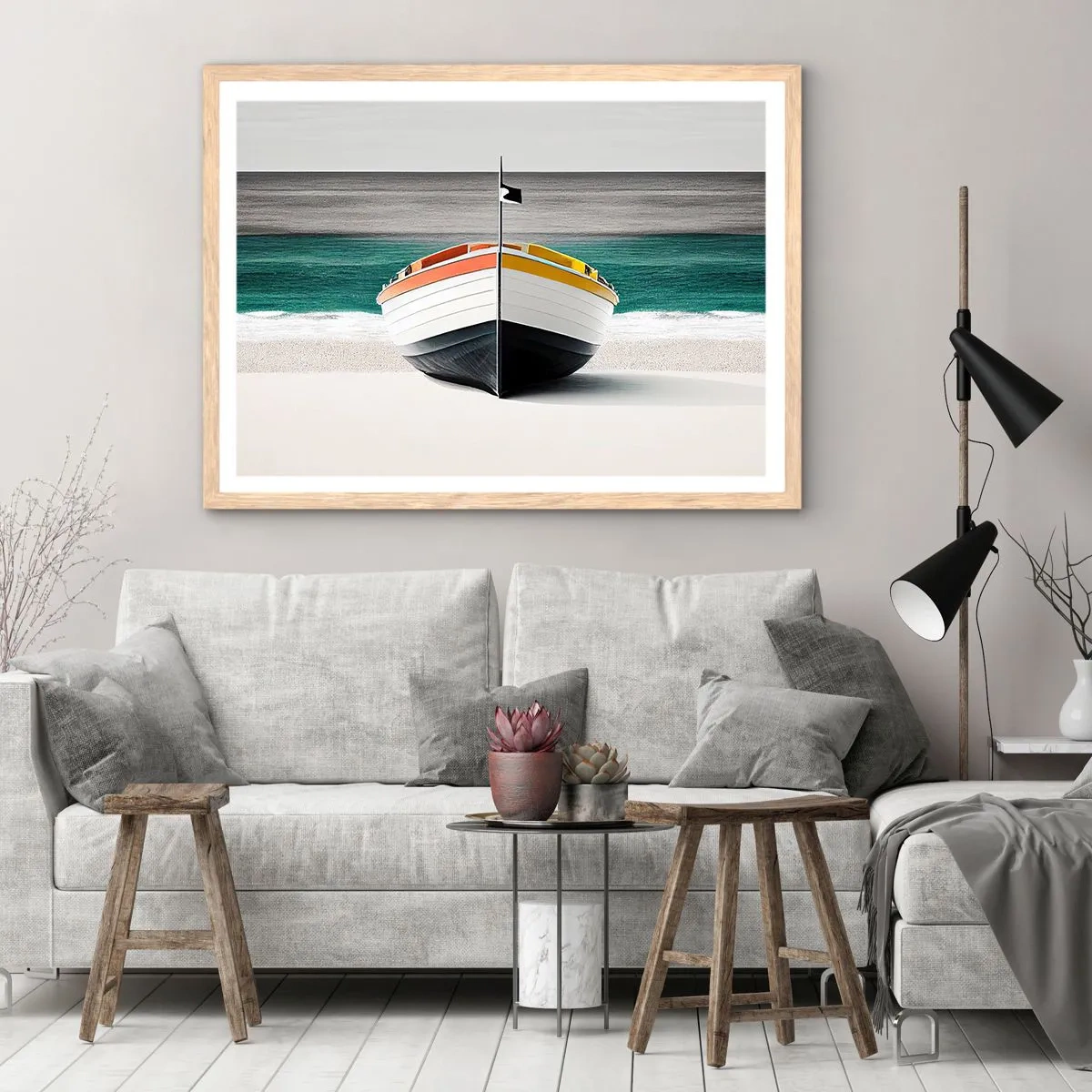 Plakat w ramie jasny dąb - Na swoim miejscu - 50x40 cm