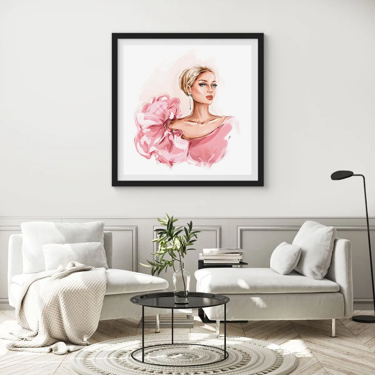 Plakat w czarnej ramie - Jak  malowana… - 60x60 cm