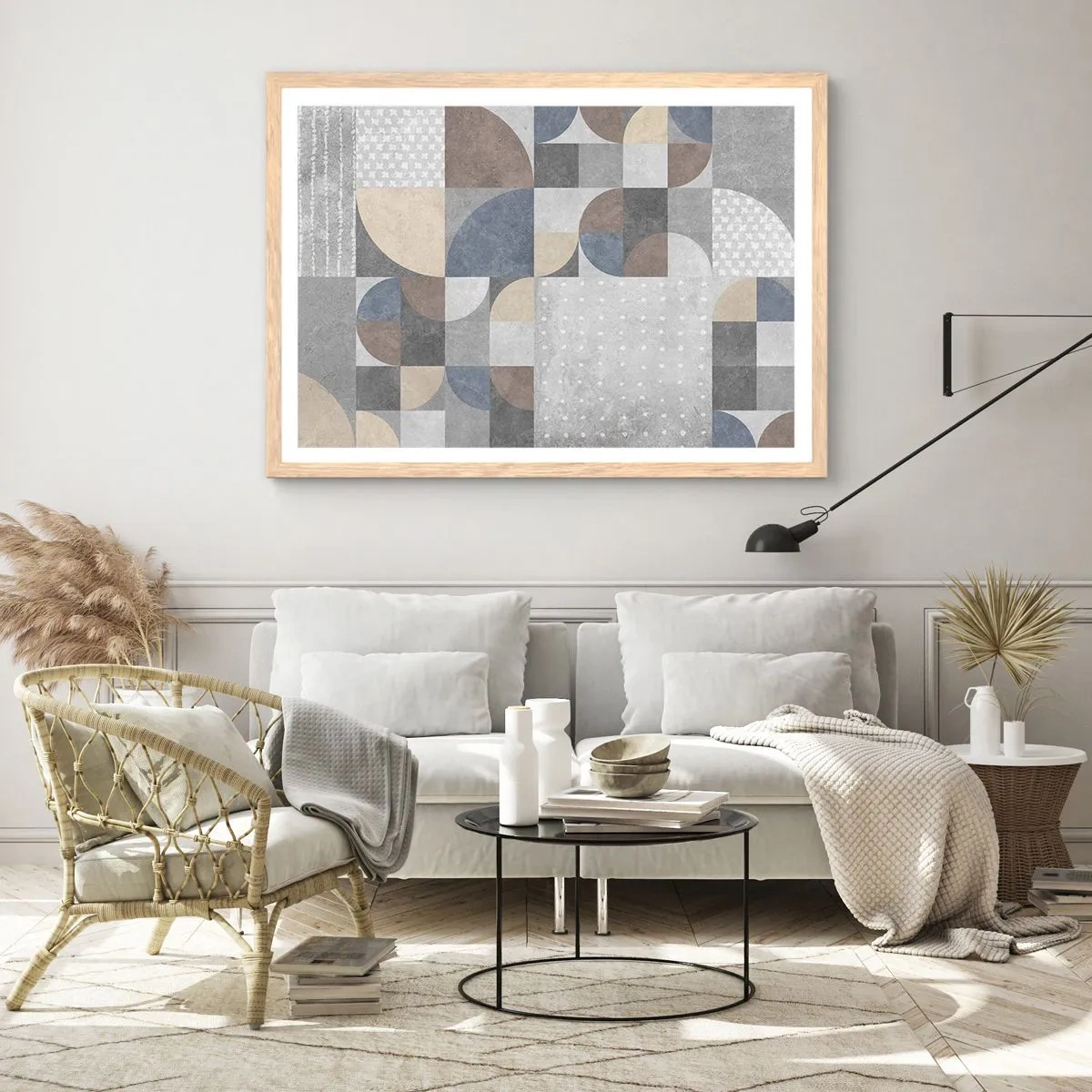 Plakat w ramie jasny dąb - Ceramiczna fantazja - 70x50 cm